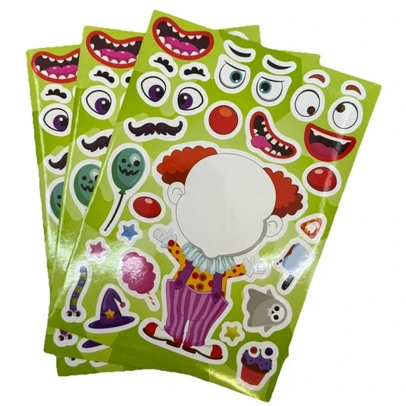 Make-a-face Sticker Stickers Sheets Make Your Halloween Monster 24 Sheets - Picture 7 of 16